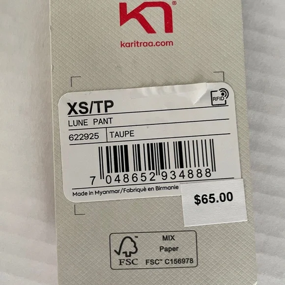 NWT Womens XSmall Kari Traa All Season No Chafing Lune Leggings Pants Base Layer - Picture 5 of 5